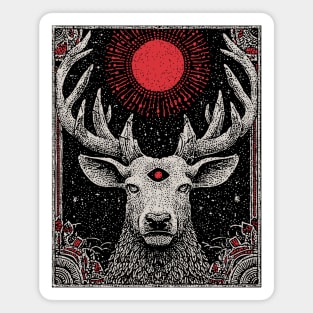 Mystical Stag - The Forest Spirit with the Third Eye Magnet